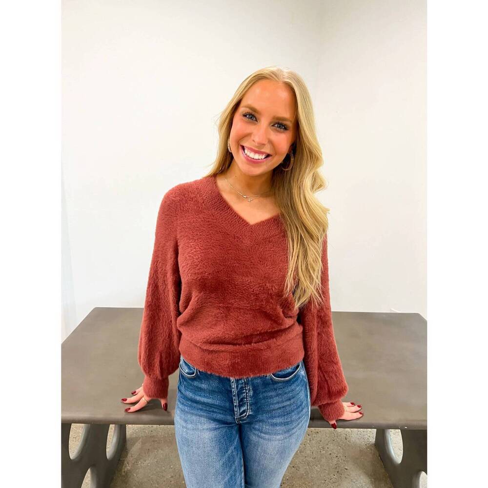 NEW DEAR JOHN DENIM valli plush sweater in withered rose